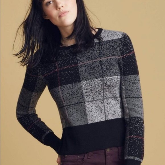 Rag & Bone Tegan Plaid Merino Wool Sweater - Picture 3 of 10